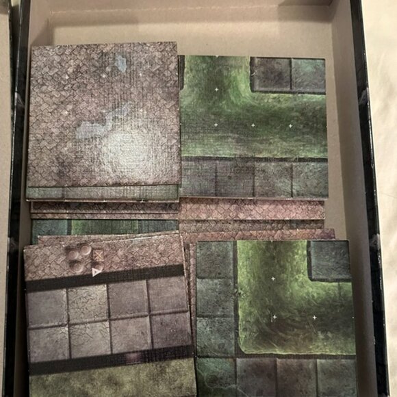 D&D / TTRPG Battle Map Set: Basic Cardboard Grid Mat| Near New! - Picture 2 of 5
